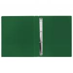 Папка на 4 кольцах BRAUBERG, картон/ПВХ, 40мм, зеленая, до 250 листов(удвоенный срок службы), 228395
