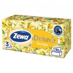 Салфетки косметические 3-слойные ZEWA Delux Design, 90шт., в картонном боксе, 28420, ш/к28002