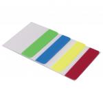 Закладки-выделители листов клейкие BRAUBERG  пластиковые, 38х51мм, 4 цвета х 6 листов, 126697