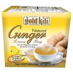 Чайный напиток "Ginger Lemon", имбирь натуральный c лимоном, 20 саше по 4г, GOLD KILI
