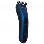 Машинка для стрижки волос POLARIS PHC 0502RC, 10 установок длины, 2 насадки,аккумулятор+сеть, синий
