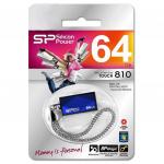 Флэш-диск 64GB SILICON POWER Touch 810 USB 2.0, синий, SP064GBUF2810V1B