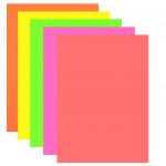Цветная бумага А4 ТОНИРОВАННАЯ В МАССЕ, 10 л. 5 цв. (неон), BRAUBERG, 210х297 мм, 128006