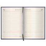 Ежедневник недатированный А5 (138х213мм) BRAUBERG Imperial, кожзам, 160л, темно-синий, 123413