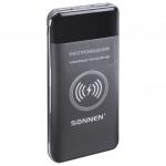 Аккумулятор внешний SONNEN POWERBANK V21 БЕСПРОВОДНАЯ ЗАРЯДКА, 10000 mAh, 2USB, литий-полим., 262914