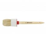 Кисть круглая 50мм, натуральная щетина, деревянная ручка, для масляных красок, лаков, MATRIX, 82084