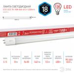 Лампа-трубка светодиодная ЭРА Эко, 18Вт, 25000ч, 1200мм, нейтр. белый, ECO LED T8-18W-840-G13-1200mm