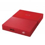 Диск жесткий внешний HDD WESTERN DIGITAL My Passport 1TB 2.5", USB 3.0,  красный, WDBBEX0010BRD-EEUE