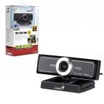 Веб-камера GENIUS Facecam Widecam F100, 12Мп, микрофон, черный, 13101