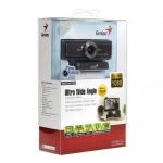 Веб-камера GENIUS Facecam Widecam F100, 12Мп, микрофон, черный, 13101