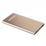 Аккумулятор внешний SONNEN POWERBANK V311, 4000 mAh, 2 USB, литий-пол.,золотистый,алюминиевый, 262750