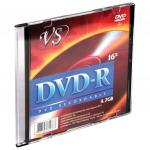 Диск DVD-R VS 4,7Gb 16x Slim Case VSDVDRSL01