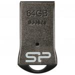 Флэш-диск 64GB SILICON POWER Touch T01 USB 2.0, металл. корпус, черный, SP064GBUF2T01V1K