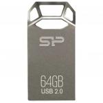 Флэш-диск 64GB SILICON POWER Touch T50 USB 2.0, металл. корпус, серебристый, SP064GBUF2T50V1C