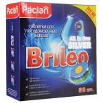 Таблетки для мытья посуды в посудомоечных машинах 56шт PACLAN Brileo "All in one Silver", ш/к 80134