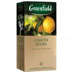 Чай GREENFIELD "Lemon Spark", черный, со вкусом лимона, 25 пакетиков в конвертах по 2г, 0711