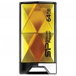 Флэш-диск 64GB SILICON POWER Touch 850 USB 2.0, металл. корпус, янтарный, SP064GBUF2850V1A