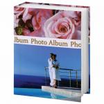 Фотоальбом BRAUBERG на 300+4 фото 10*15 см, твердая обложка, Романтика, голубой с розовым, 390675
