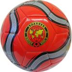 R18027-3 Мяч футбольный (красный) 3-слоя  PVC 2.3, 340 гр, машинная сшивка