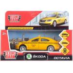 ТМ Технопарк. Машина металл "SKODA OCTAVIA ТАКСИ" 12см, открыв. двери, инерц. в кор. в кор.2*36шт