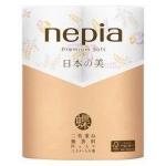 "NEPIA" "Premium Soft" Двухслойная туалетная бумага 30 м, (4 рулона, с рисунком бабочки)
