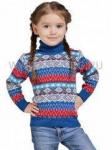 NORVEG Sweater Jaquard Wool Свитер детский цвет жаккард синий+белый+красный+серый