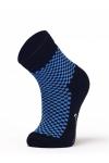 NORVEG Soft Merino Wool  Носки детские цвет черно-голубая клетка