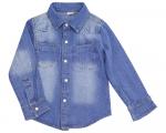 122922 Рубашка джинсовая цв. голубой