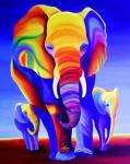 Семья слонов поп-арт
