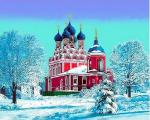 Паравославный храм зимней порой