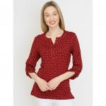 Женская блуза арт. 713-1, бордово-бежевая