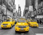 Желтое такси в городе Нью-Йорке