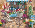 - Велосипед в цветочном магазине