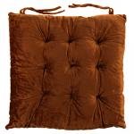 Подушка для стула 40х40х5 см Исландия, искусственная ткань плюш, коричневый (наполнитель синтетический) (Китай)
