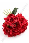 Букет свадебный "Розы" 23 см (SF-1552) красный