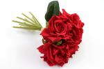 Букет свадебный "Розы" 23 см (SF-1552) красный
