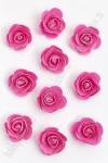 Головки цветов "Роза" с блестками 5,5 см (50 шт) SF-3002, фукси