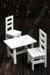 Декор "Стол и стулья" SF-4391, белый