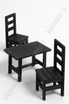 Декор "Стол и стулья" SF-4391, черный