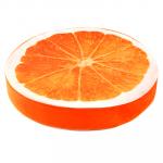 Подушка для сиденья д37х6,5 см Фотопечать Апельсин плюш (наполнитель синтетический) (Китай)