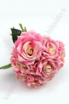 Букет свадебный "Розы" 23 см (SF-1552) розовый