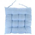 Подушка для стула 40х40х6 см "МОДЕРН" искусственная ткань под лен, голубой (наполнитель-поролон) (Китай)