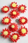 Головки цветов "Хризантема" двухцветная 4,5 см (30 шт) SF-2294, красный