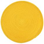 Подушка для стула д38х1 см "Хозяюшка" из хлопкового шнура, желтый (Китай)