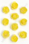Головки цветов "Роза" с блестками 5,5 см (50 шт) SF-3002, желтый