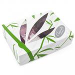 "Magnolia" Полотенце махровое комплект 2шт: 50х100 см, 70х140 см, с бамбуковым волокном, 520 г/м2, бордовый, подарочная коробка (Россия)