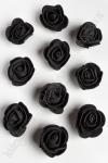 Головки цветов "Роза" мелкая 35 мм (100 шт) SF-2098, черный