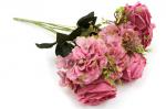 Букет декоративный "Роза с гортензией" 55 см (SF-1549) розовый