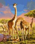 Картина по номерам 40х50 OK+ 10106 Эксклюзив!!! Жирафы