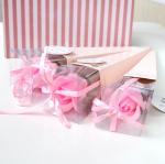Подарочная розовая Роза в коробочке на 14 февраля или 8 марта ( с мыльными лепестками) , арт.002.152